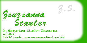 zsuzsanna stamler business card